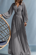 Elegant A Line V Neck with Ruched Mother of the Bride Dress