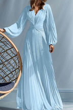 Elegant A Line V Neck with Ruched Mother of the Bride Dress