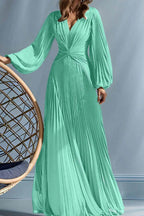 Elegant A Line V Neck with Ruched Mother of the Bride Dress