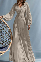 Elegant A Line V Neck with Ruched Mother of the Bride Dress