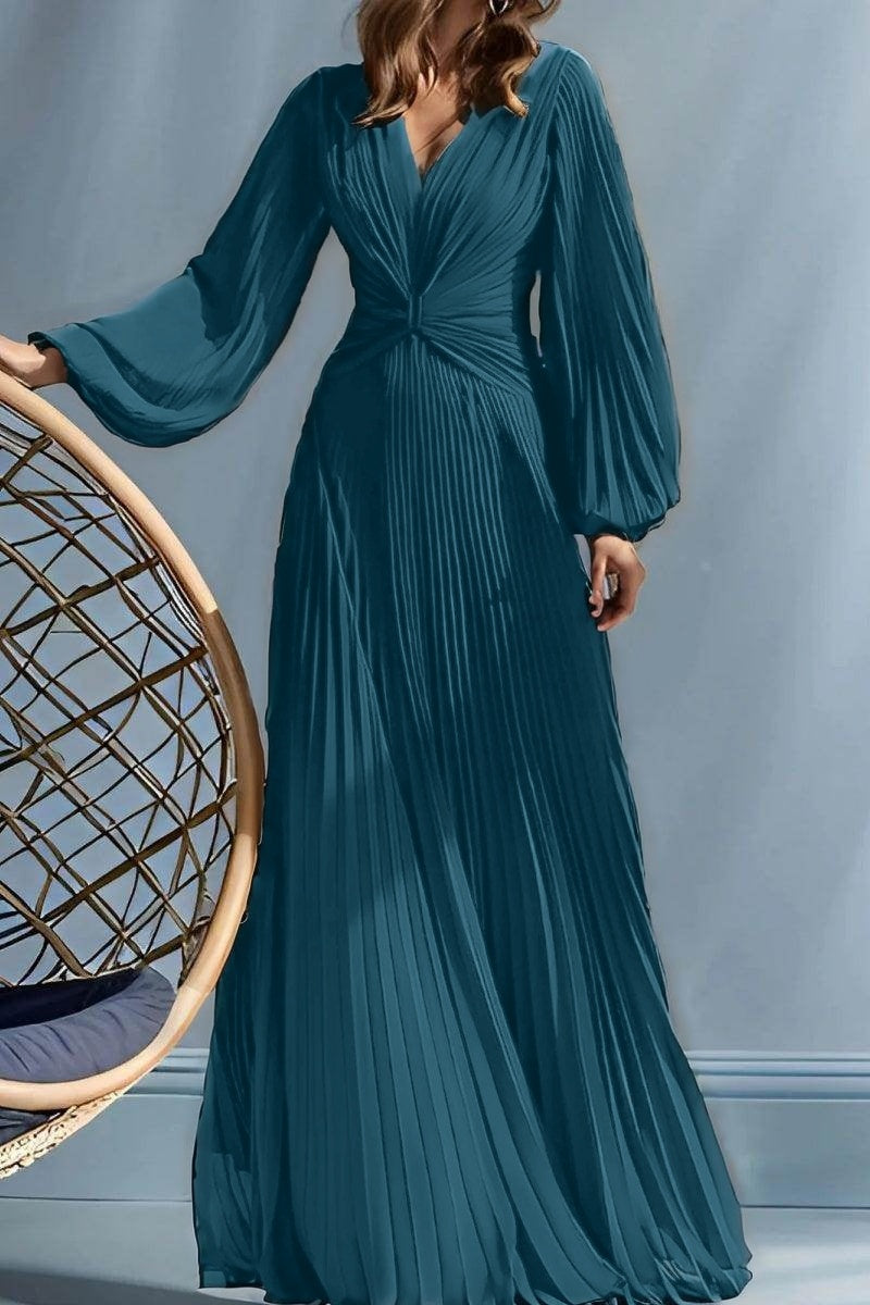 Elegant A Line V Neck with Ruched Mother of the Bride Dress