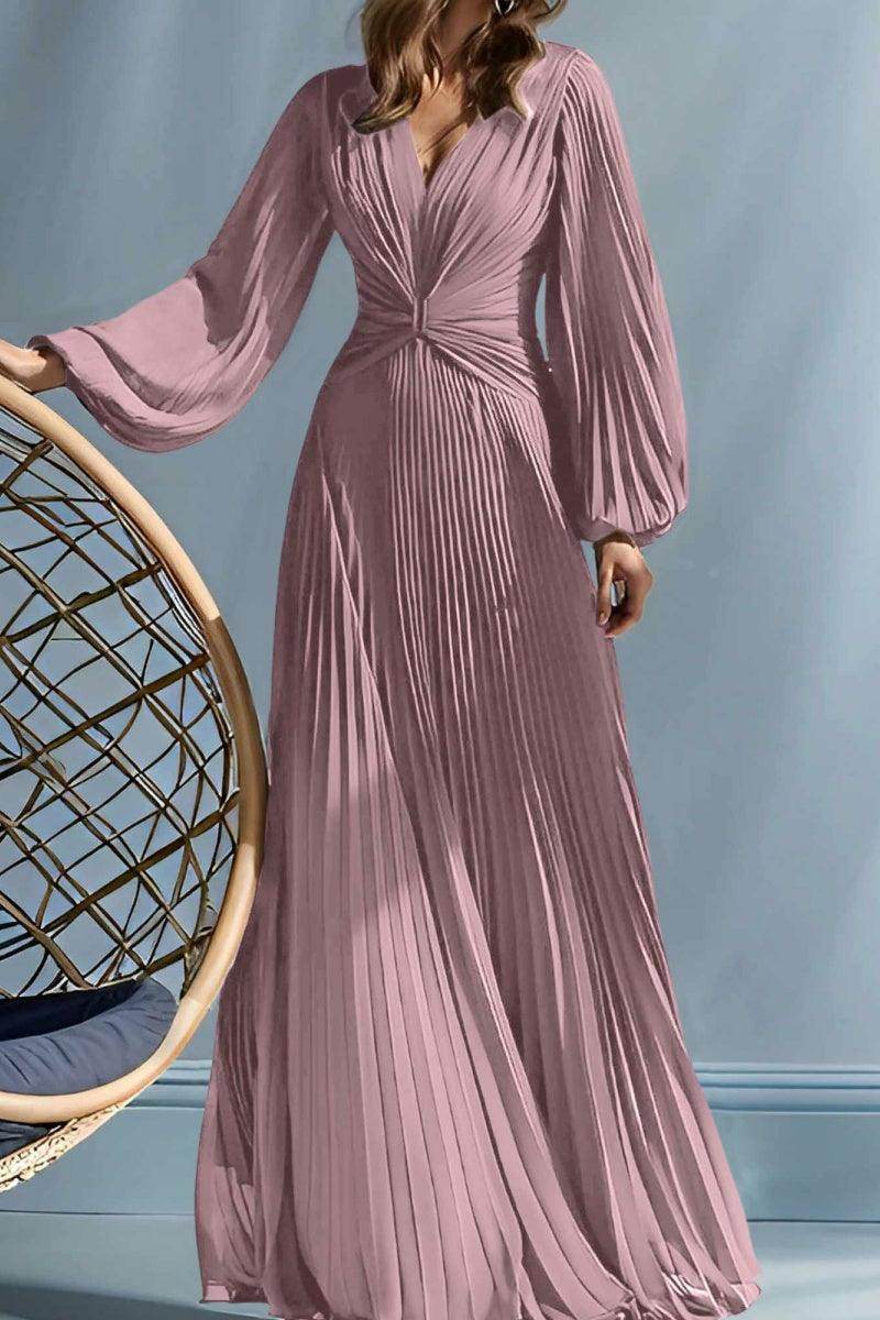Elegant A Line V Neck with Ruched Mother of the Bride Dress
