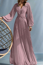 Elegant A Line V Neck with Ruched Mother of the Bride Dress