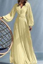 Elegant A Line V Neck with Ruched Mother of the Bride Dress