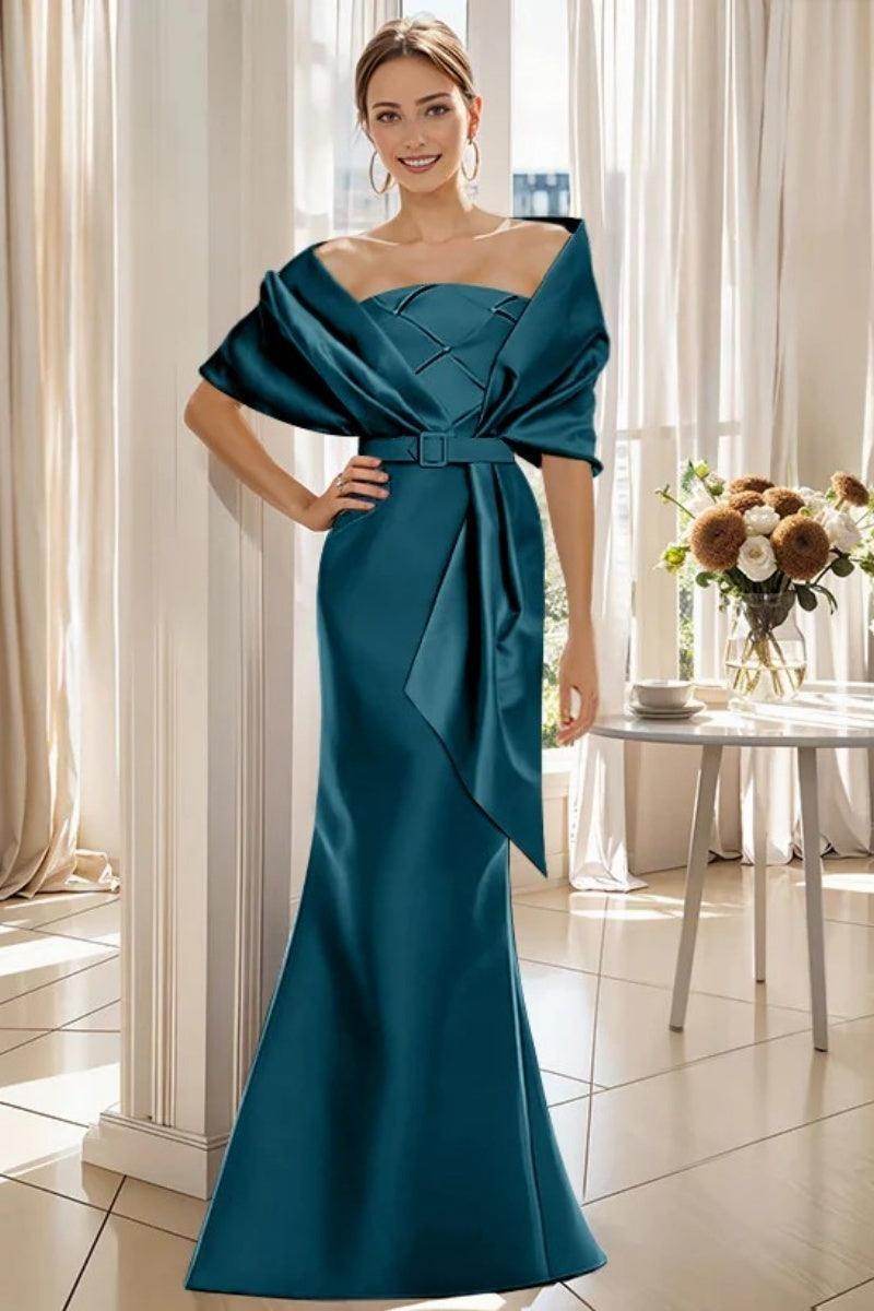 Elegant Trumpet 2 Pieces Floor Length Mother of the Bride Dress