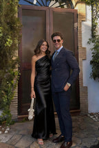 Elegant Sheath Column One Shoulder Mother of the Bride Dress
