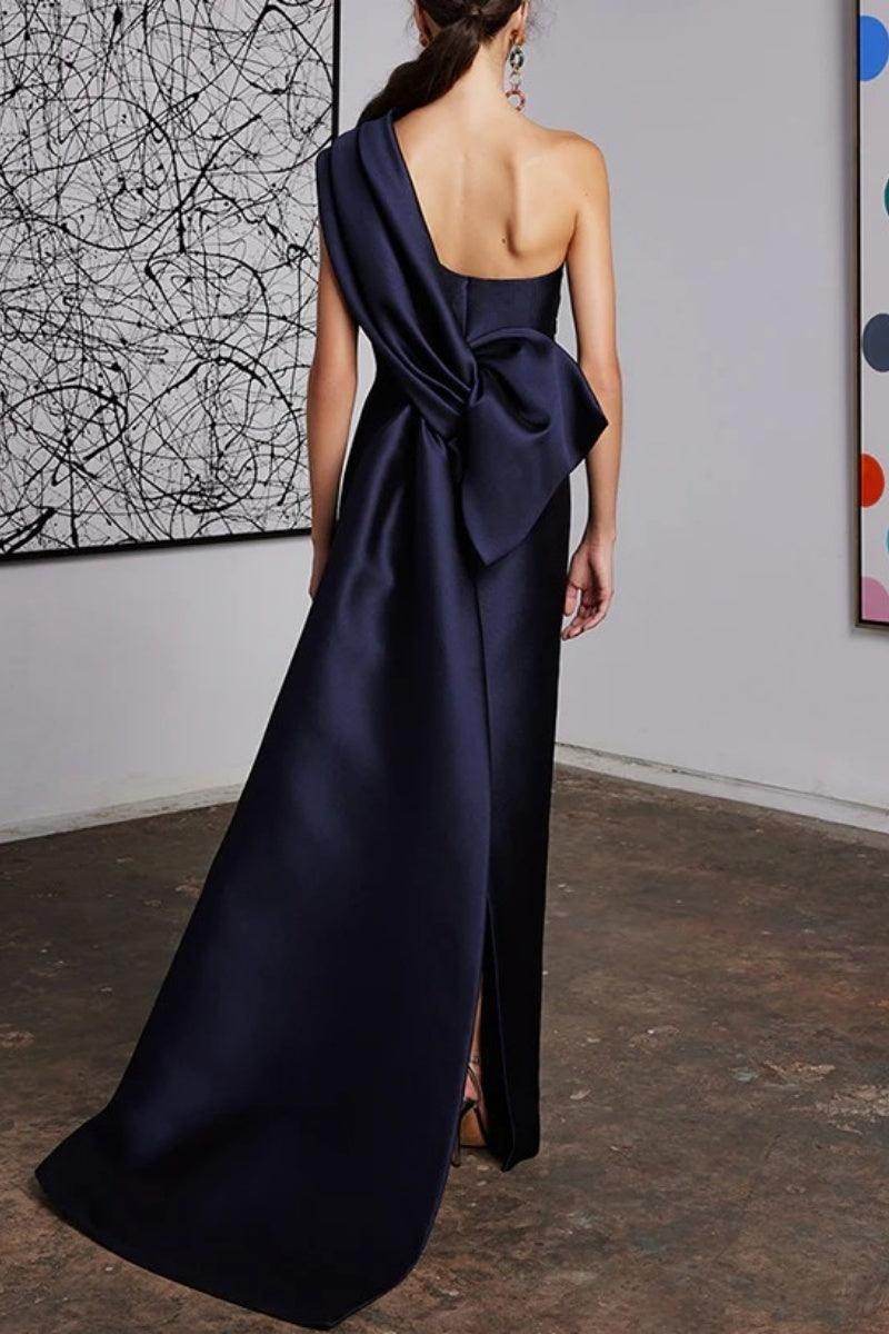 Elegant Sheath Column One Shoulder Mother of the Bride Dress