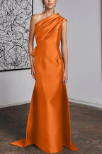 Elegant Sheath Column One Shoulder Mother of the Bride Dress