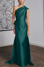 Elegant Sheath Column One Shoulder Mother of the Bride Dress