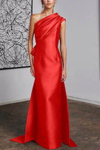 Elegant Sheath Column One Shoulder Mother of the Bride Dress