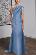 Elegant Sheath Column One Shoulder Mother of the Bride Dress