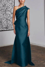 Elegant Sheath Column One Shoulder Mother of the Bride Dress