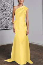 Elegant Sheath Column One Shoulder Mother of the Bride Dress