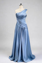 Elegant Sheath One Shoulder Sleeveless Floor Length Mother of the Bride Dress