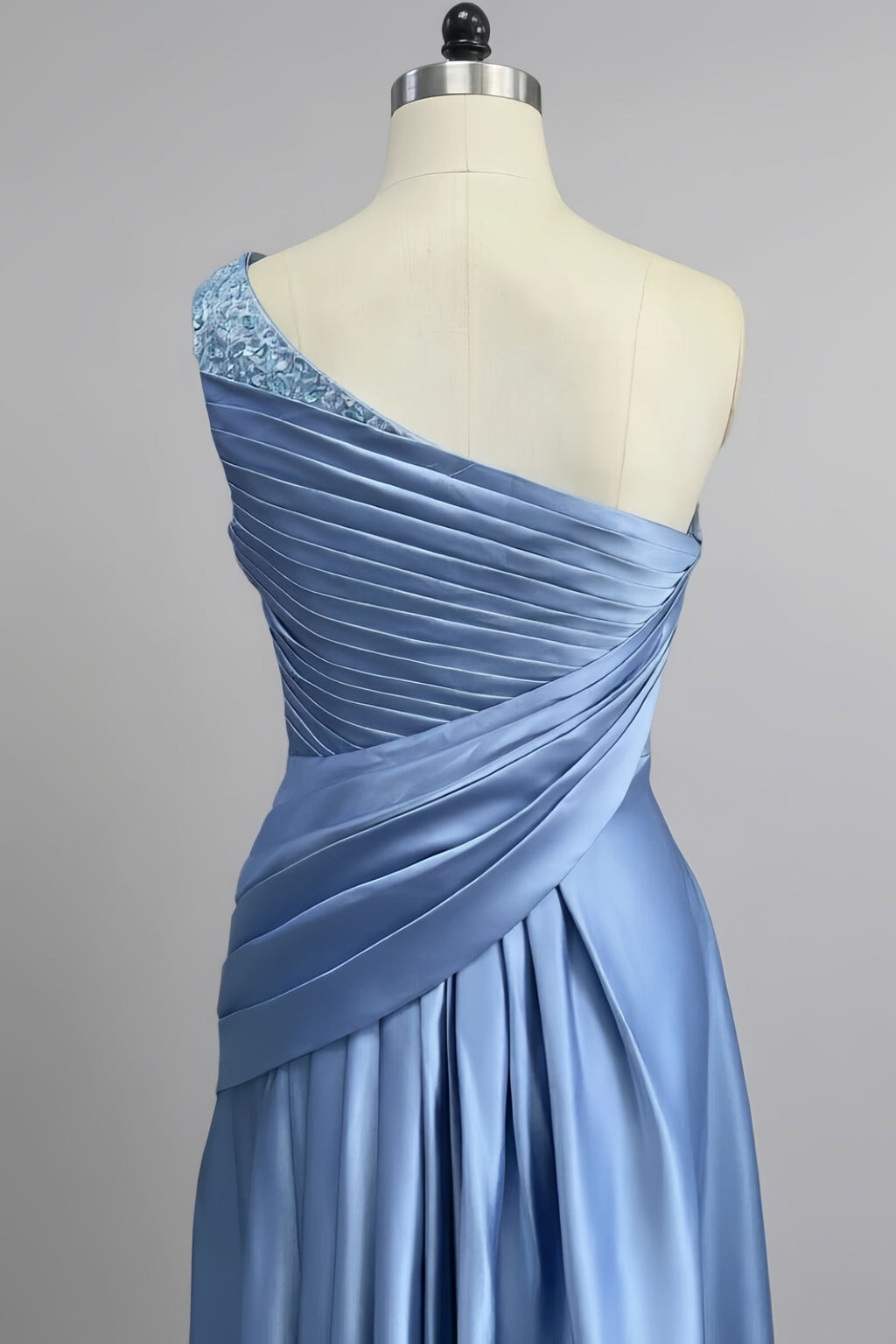 Elegant Sheath One Shoulder Sleeveless Floor Length Mother of the Bride Dress