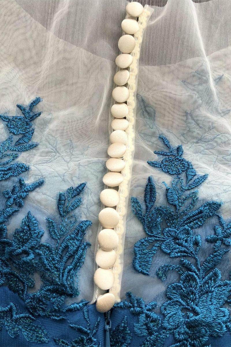 Elegant A Line Jewel Neck 3/4 Length Sleeves Floor Length Mother of the Bride Dress