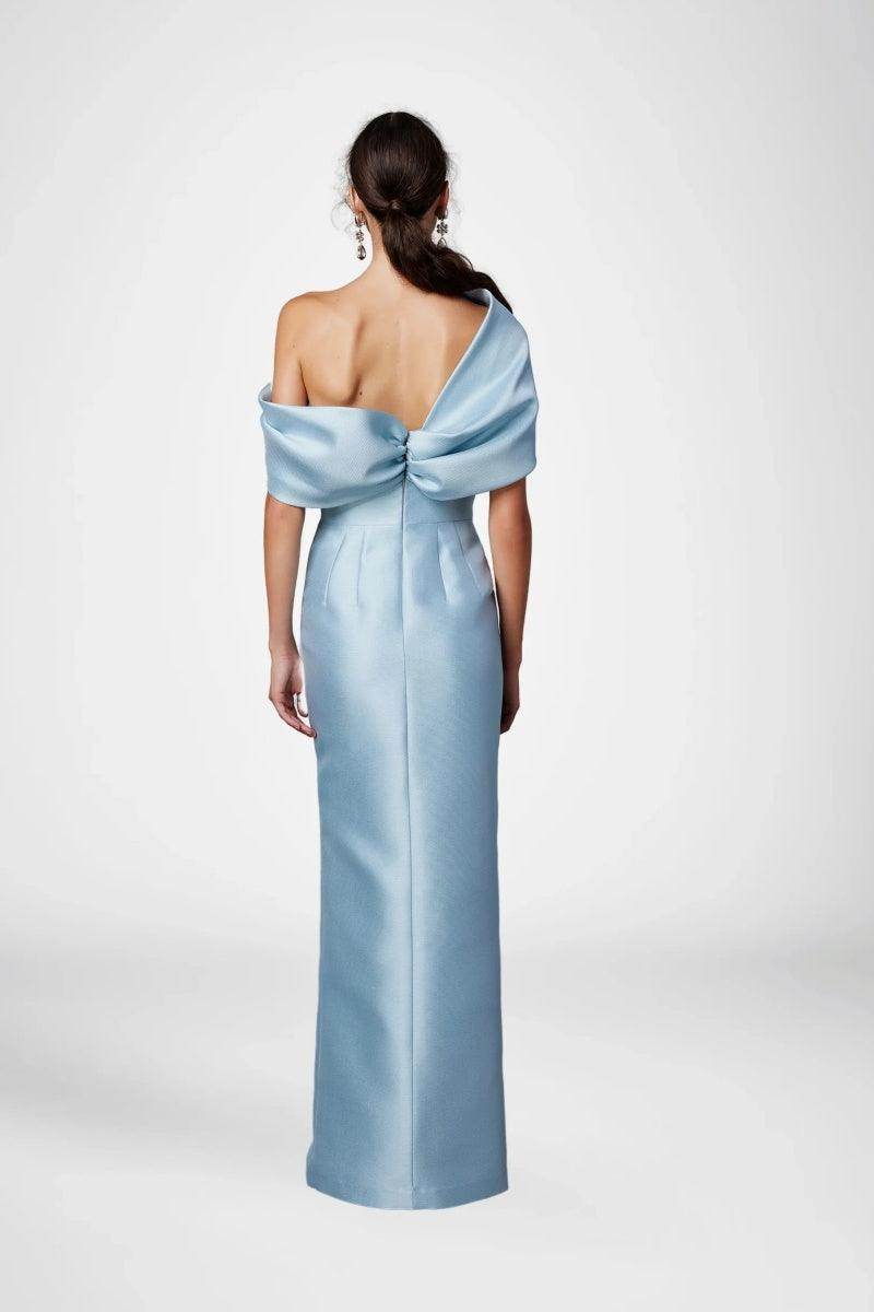 Elegant Sheath Column Half Sleeves Floor Length Mother of the Bride Dress