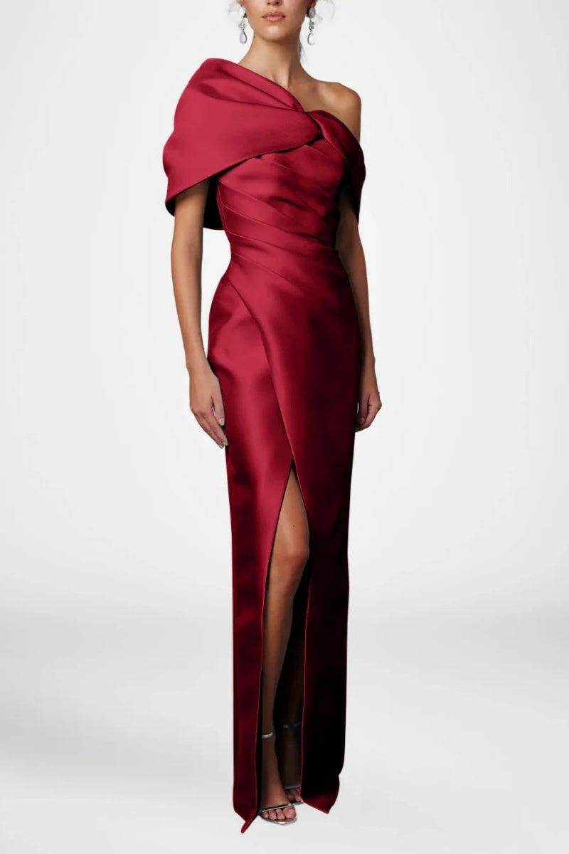 Elegant Sheath Column Half Sleeves Floor Length Mother of the Bride Dress