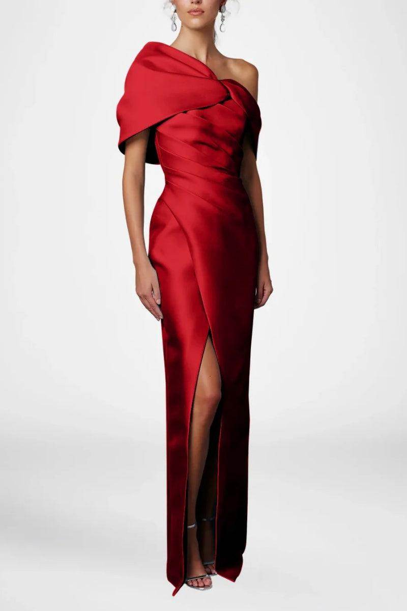Elegant Sheath Column Half Sleeves Floor Length Mother of the Bride Dress