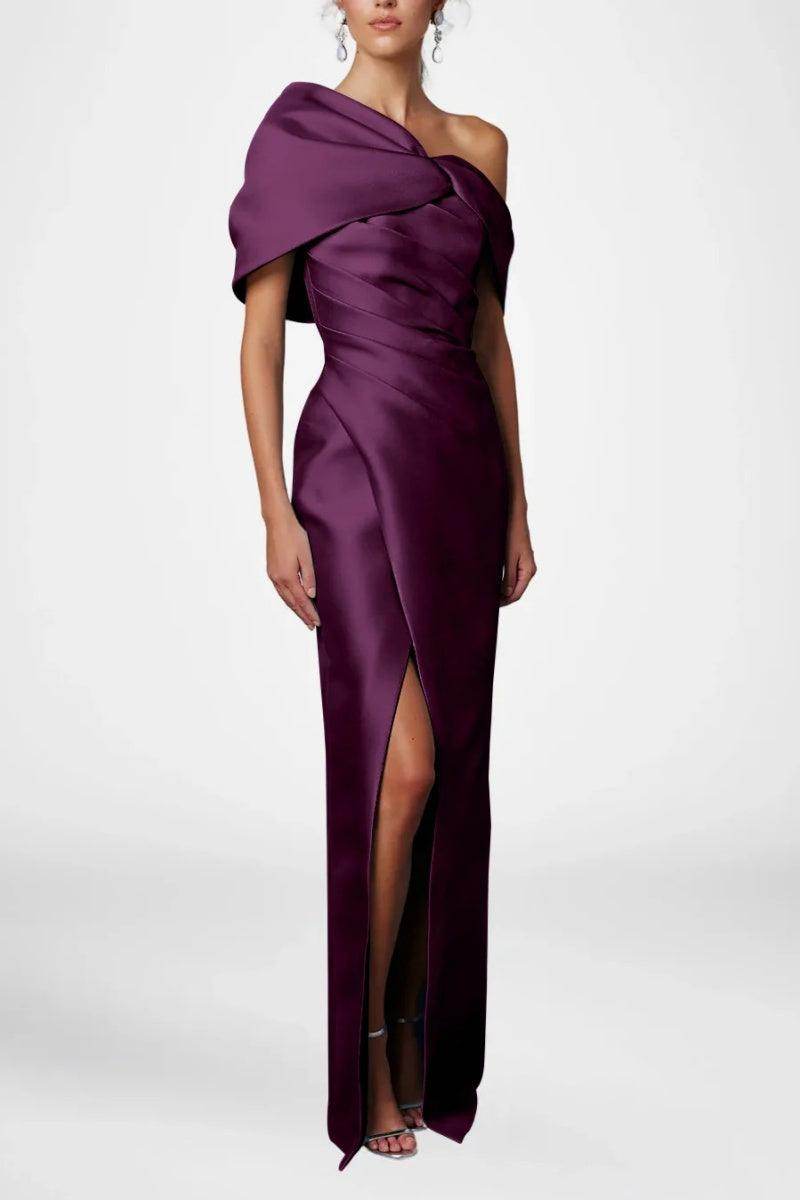 Elegant Sheath Column Half Sleeves Floor Length Mother of the Bride Dress