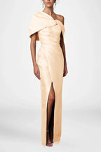 Elegant Sheath Column Half Sleeves Floor Length Mother of the Bride Dress