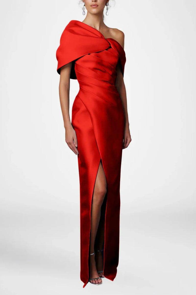 Elegant Sheath Column Half Sleeves Floor Length Mother of the Bride Dress