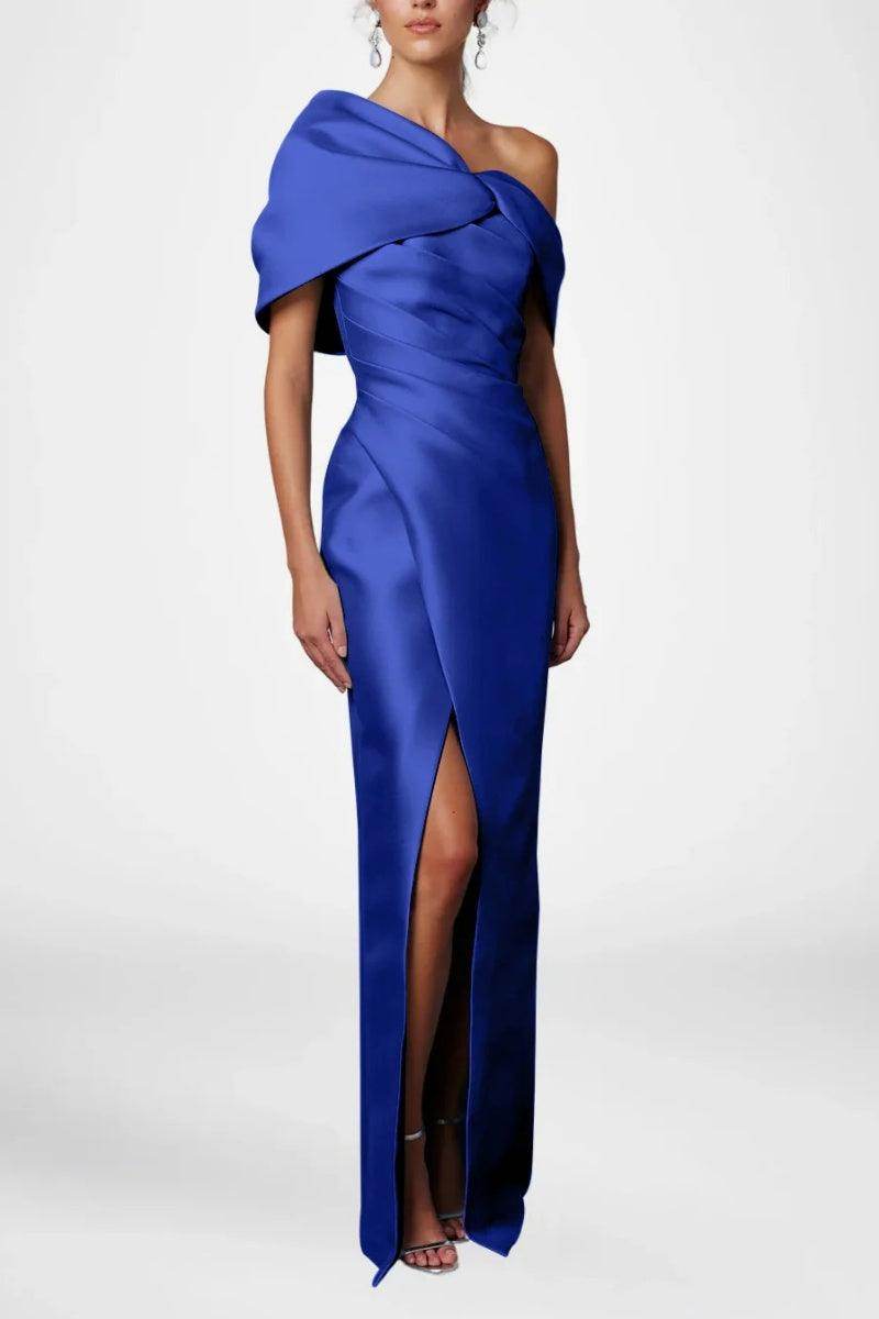 Elegant Sheath Column Half Sleeves Floor Length Mother of the Bride Dress