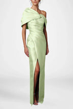 Elegant Sheath Column Half Sleeves Floor Length Mother of the Bride Dress