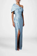 Elegant Sheath Column Half Sleeves Floor Length Mother of the Bride Dress