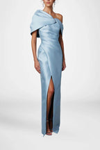 Elegant Sheath Column Half Sleeves Floor Length Mother of the Bride Dress