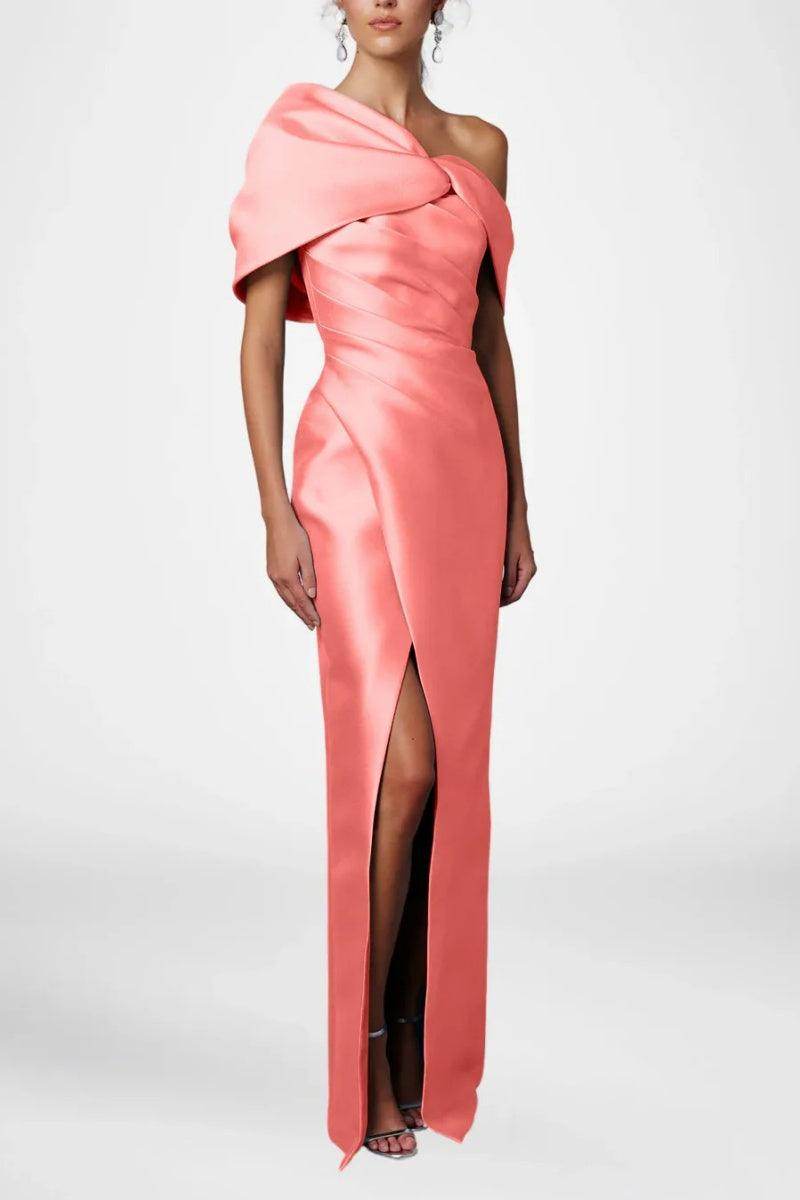 Elegant Sheath Column Half Sleeves Floor Length Mother of the Bride Dress