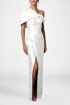 Elegant Sheath Column Half Sleeves Floor Length Mother of the Bride Dress