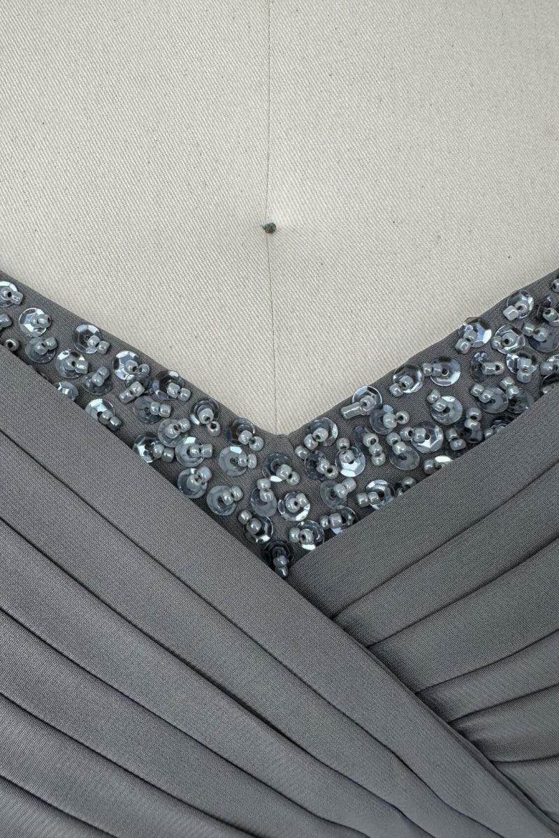 Elegant Sheath Off the Shoulder Sleeveless Floor Length Mother of the Bride Dress