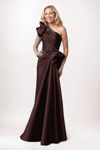 Elegant Sheath Column Maxi Satin Mother of the Bride Dress