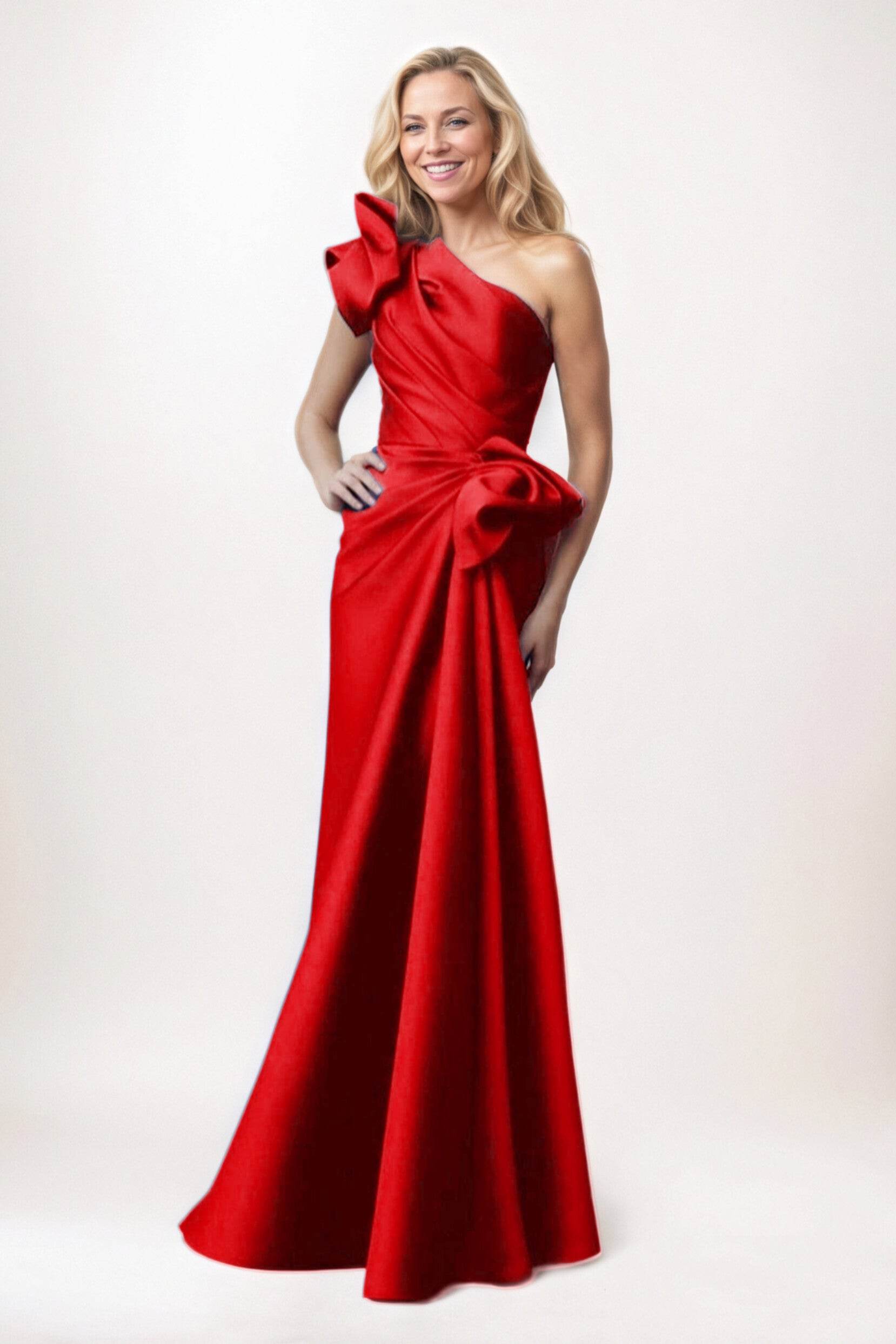 Elegant Sheath Column Maxi Satin Mother of the Bride Dress