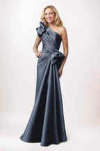 Elegant Sheath Column Maxi Satin Mother of the Bride Dress