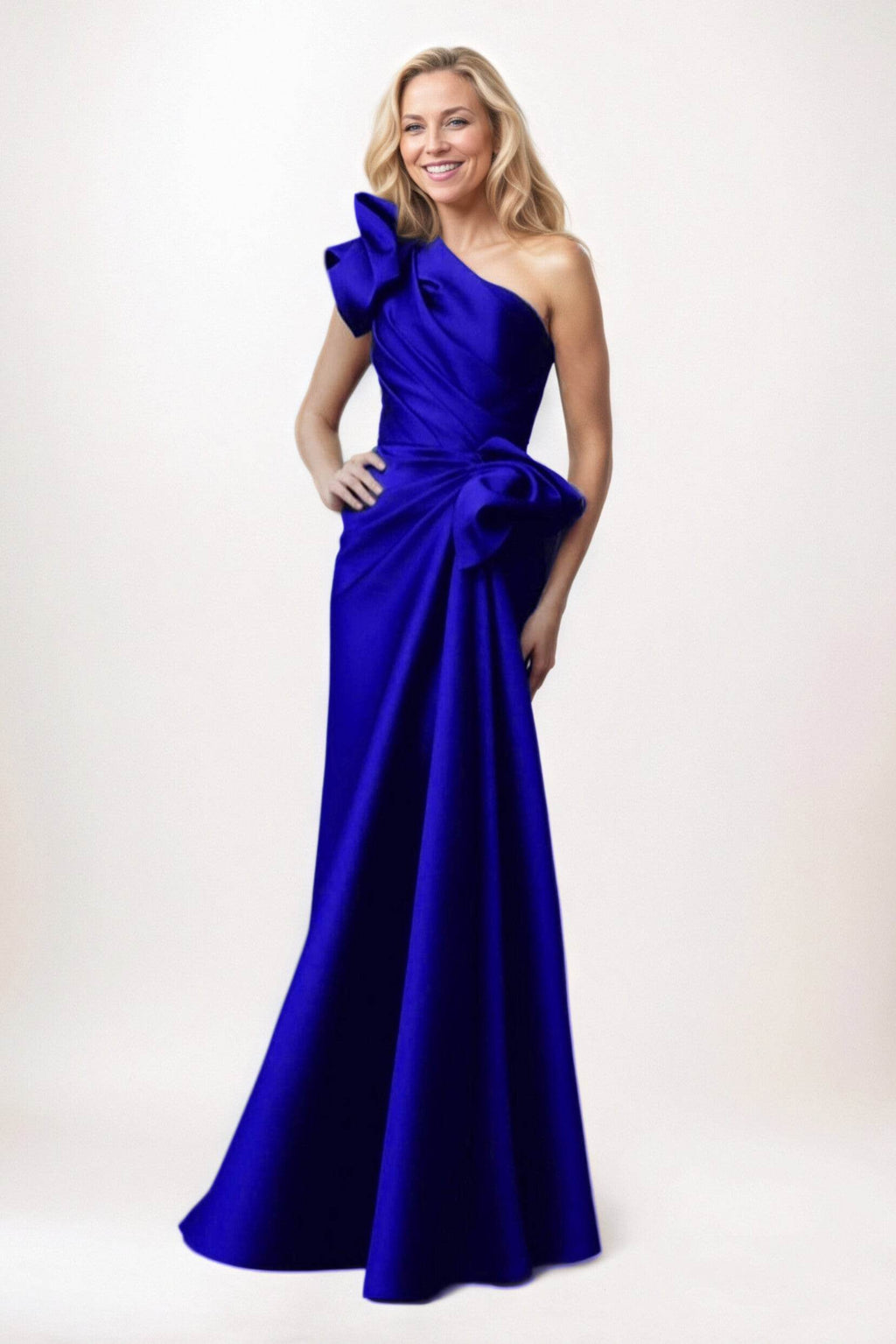 Elegant Sheath Column Maxi Satin Mother of the Bride Dress