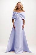 Elegant Trumpet Mermaid Maxi Mikado Mother of the Bride Dress