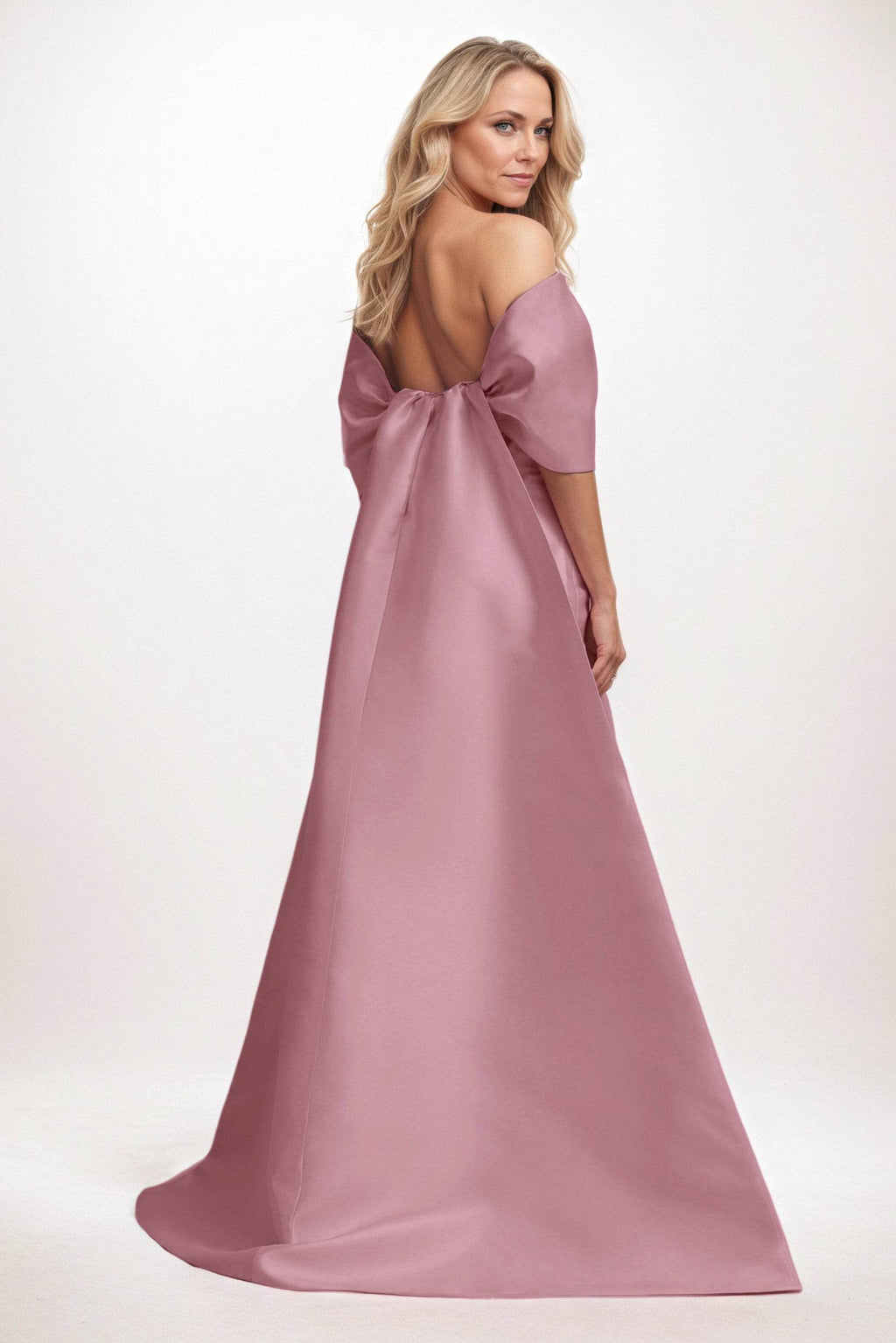 Elegant Trumpet Mermaid Maxi Mikado Mother of the Bride Dress