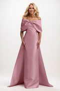 Elegant Trumpet Mermaid Maxi Mikado Mother of the Bride Dress