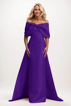 Elegant Trumpet Mermaid Maxi Mikado Mother of the Bride Dress