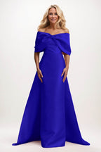 Elegant Trumpet Mermaid Maxi Mikado Mother of the Bride Dress