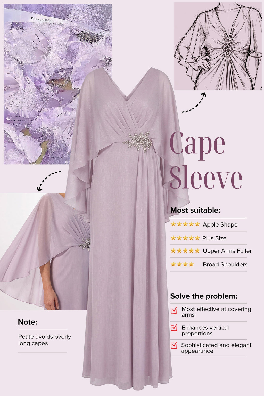 Elegant Sheath Column Maxi Chiffon Mother of the Bride Dress