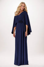 Elegant Sheath Column Maxi Chiffon Mother of the Bride Dress
