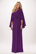 Elegant Sheath Column Maxi Chiffon Mother of the Bride Dress