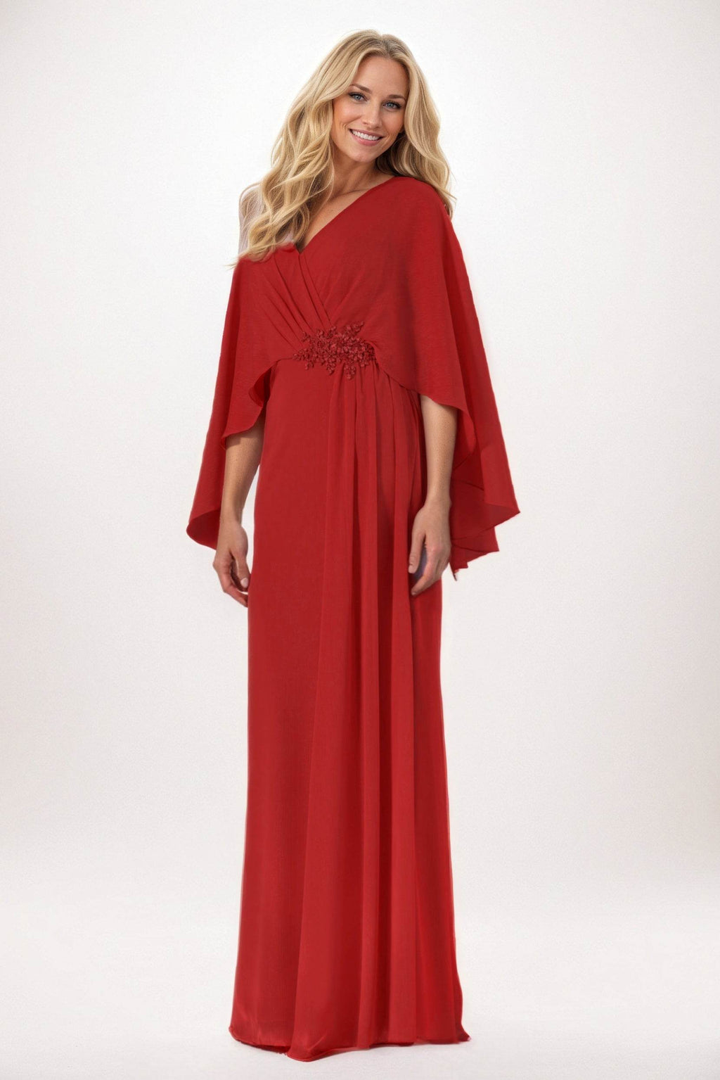 Elegant Sheath Column Maxi Chiffon Mother of the Bride Dress