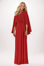 Elegant Sheath Column Maxi Chiffon Mother of the Bride Dress