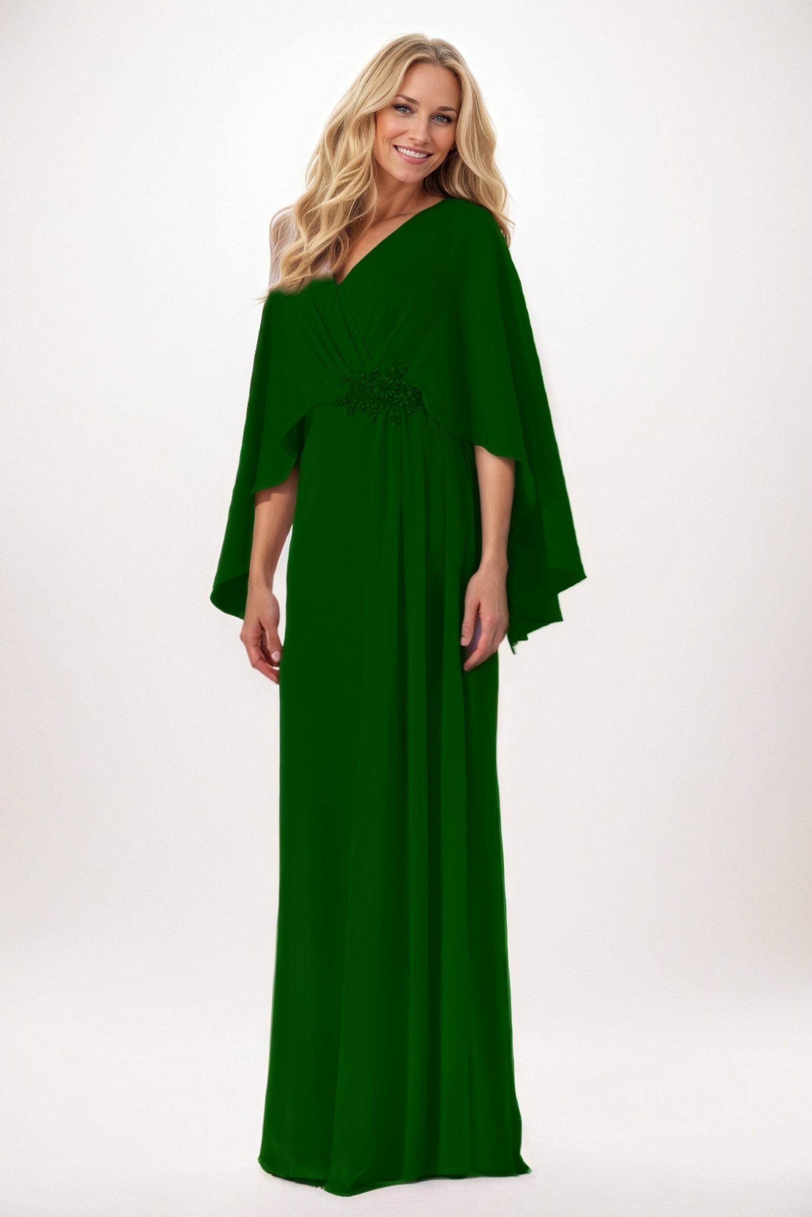 Elegant Sheath Column Maxi Chiffon Mother of the Bride Dress