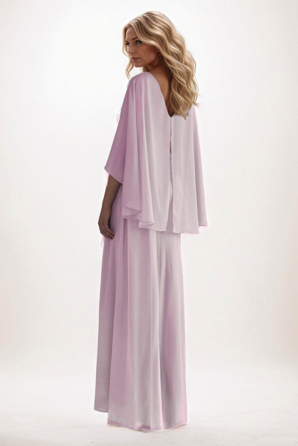 Elegant Sheath Column Maxi Chiffon Mother of the Bride Dress