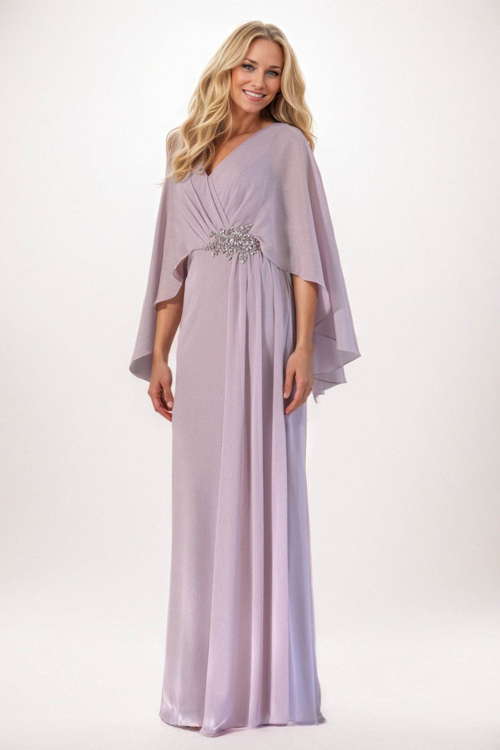 Elegant Sheath Column Maxi Chiffon Mother of the Bride Dress